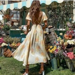 Free People laura printed maxi tea dress in vintage floral